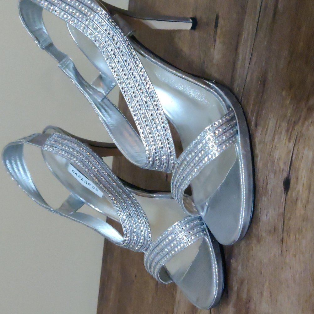 Caparros Silver Ladies Dress Shoes